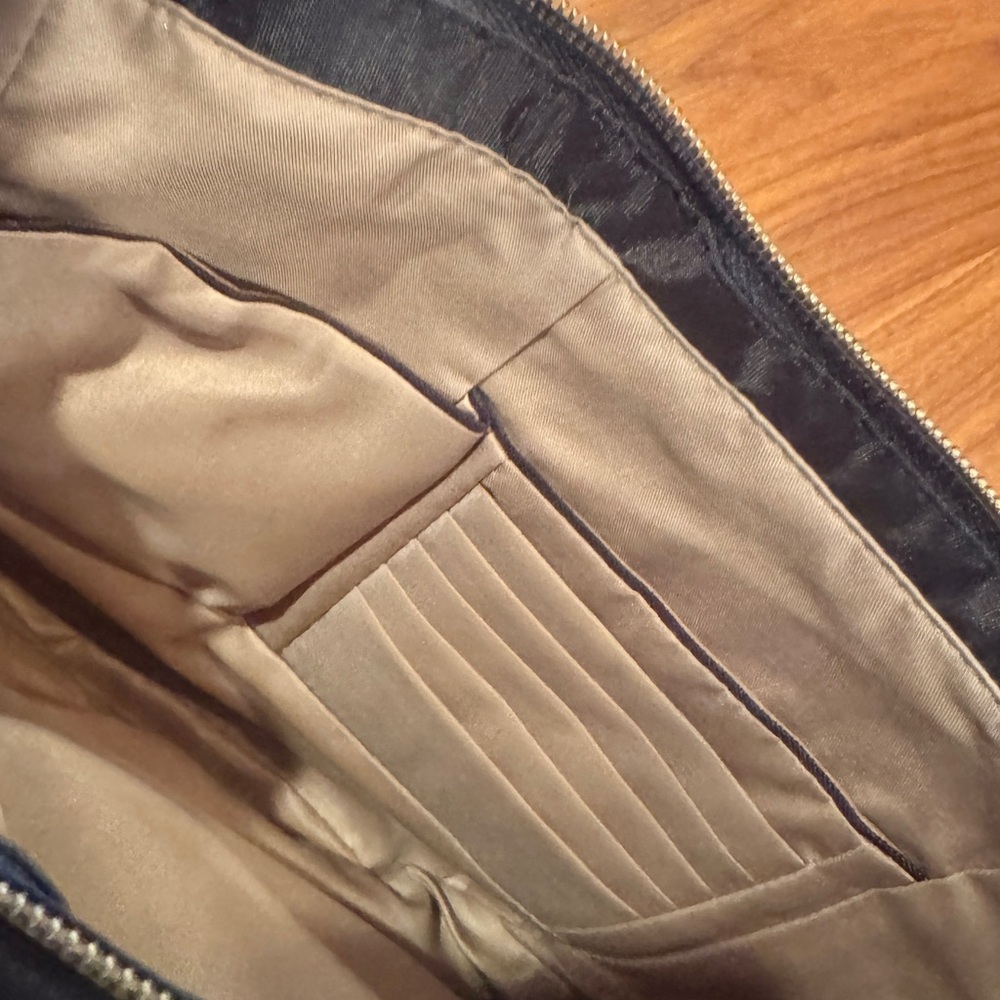 Black Crossbody Bag with Multiple Zippers - Picture 5 of 6